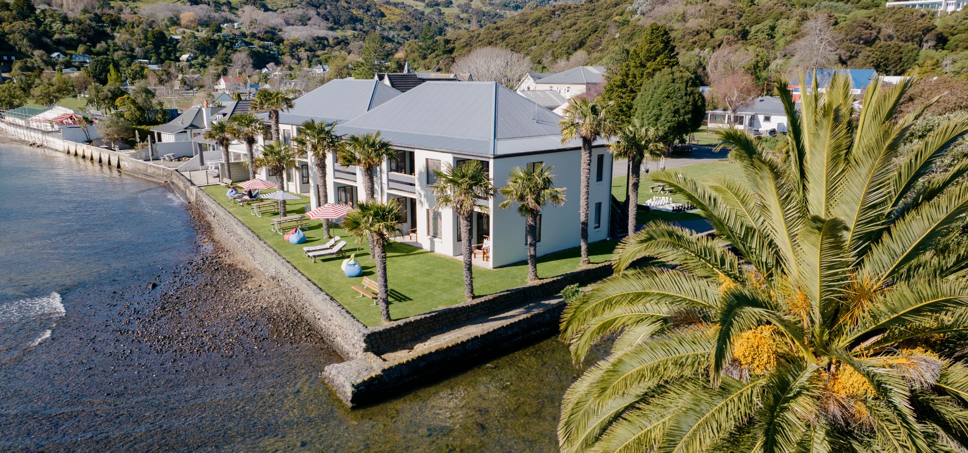 Aerial view of Akaroa